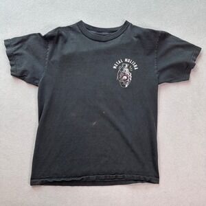 Vintage Metal Mulisha Mens T Shirt Grenade Skull Graphic Black M Y2K Skate Tee